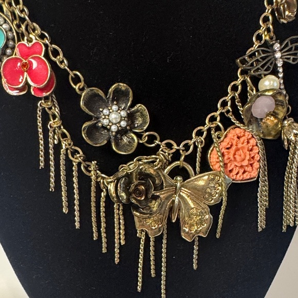 Lucky Brand Gold Necklace with Colorful Charms - Picture 3 of 14